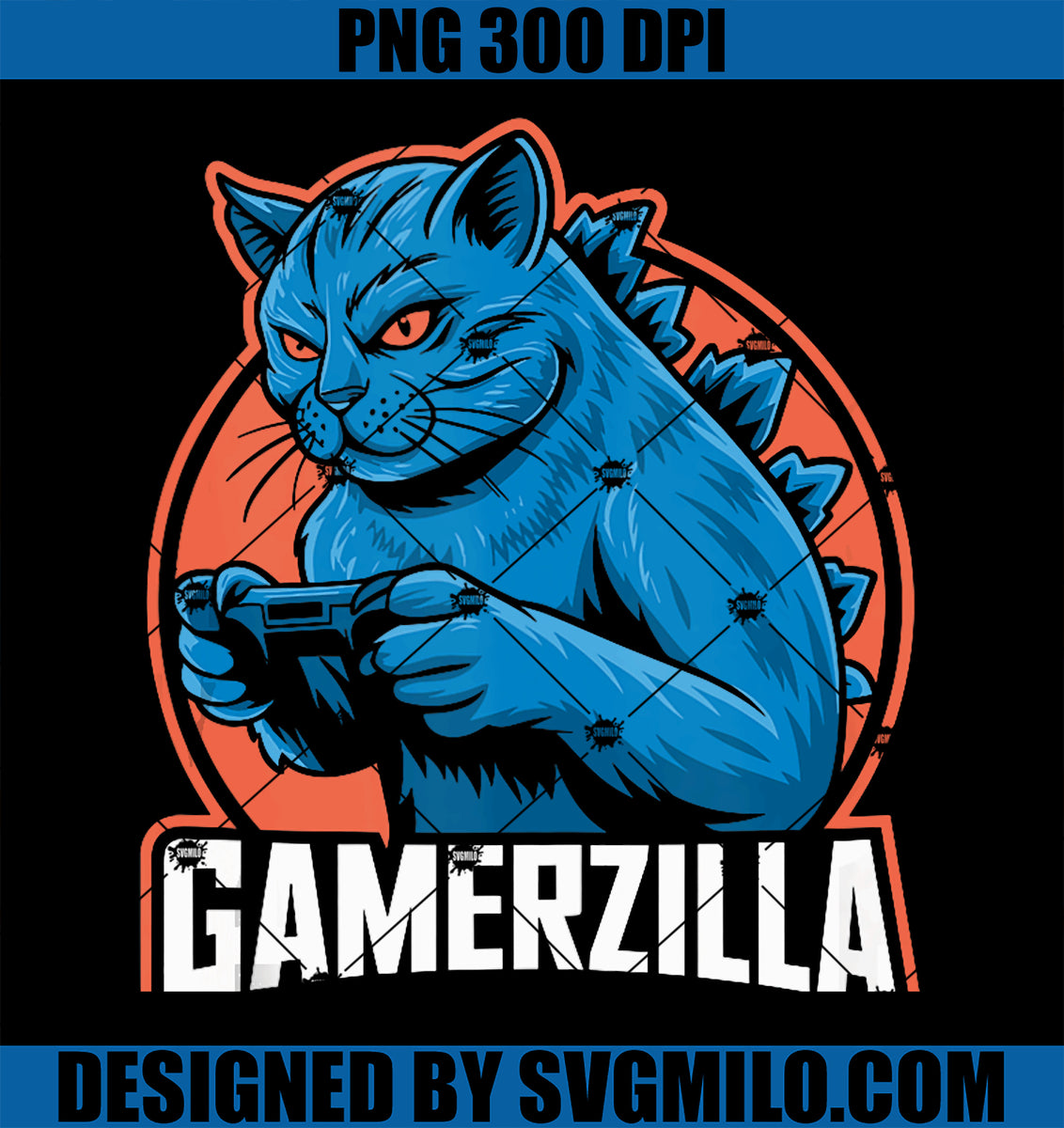 GamerzillaPNG_RetroGamingCatzillaKaijuGiantCatMonsterPNGcopy_1200x1200 ...
