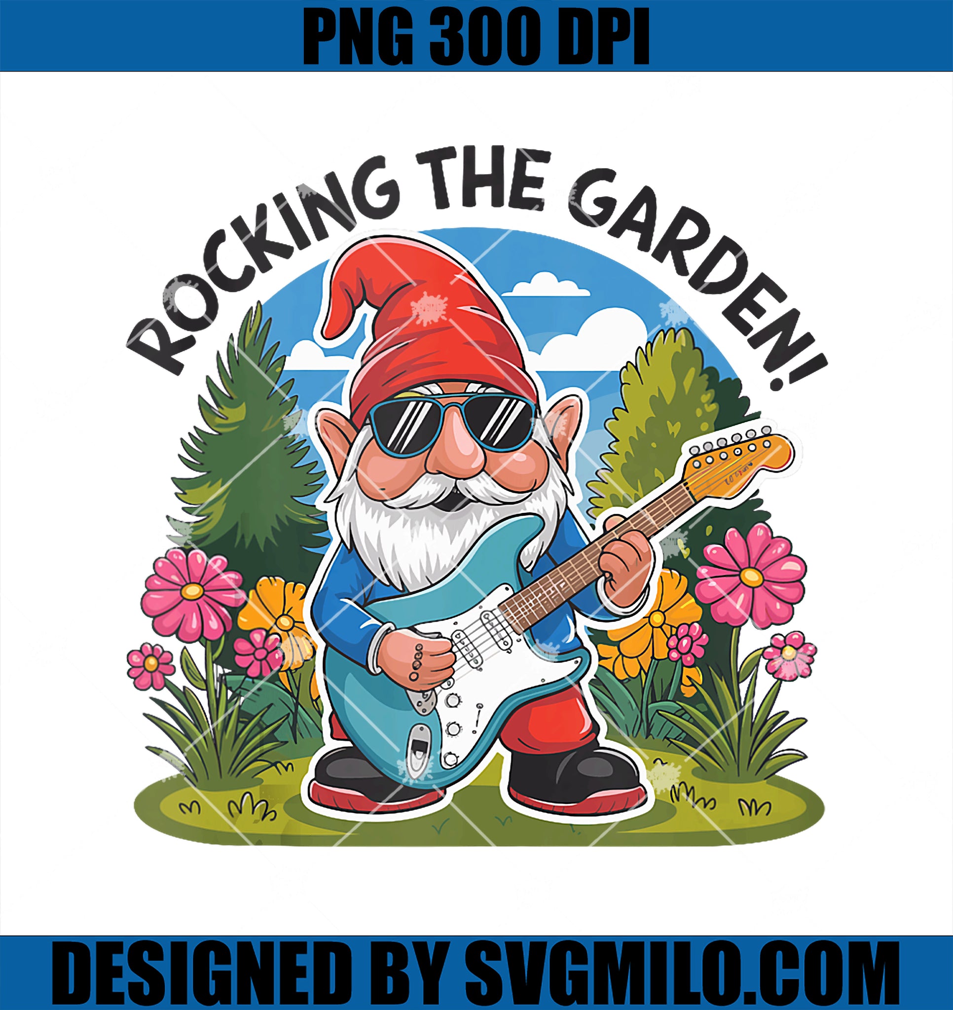 Gardener Saying Rocking The Garden Guitar Plants Garden PNG