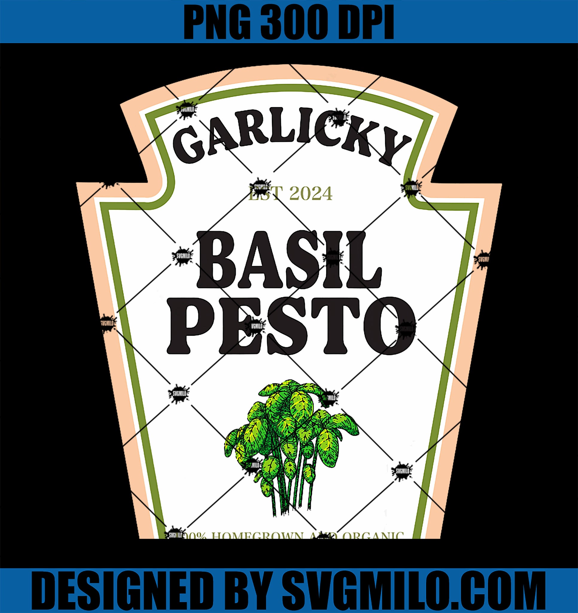 Garlicky Basil Pesto Condiment PNG