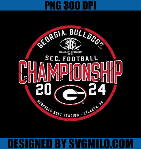 Georgia Bulldogs SEC Championship 2024 Football PNG