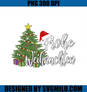 German Matching Present Merry Christmas Frohe Weihnachten PNG