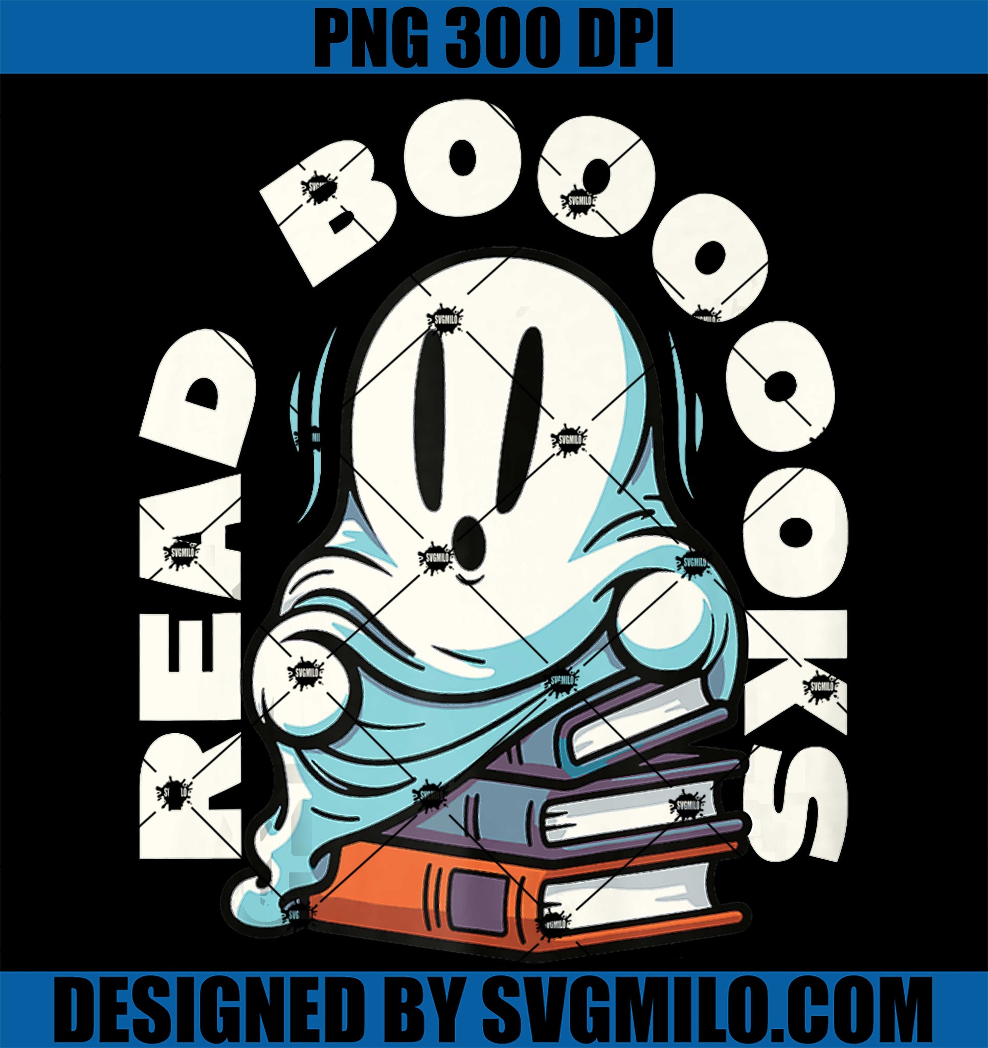 Ghost Read Boooooks Boo PNG, Bookworm Funny Halloween PNG