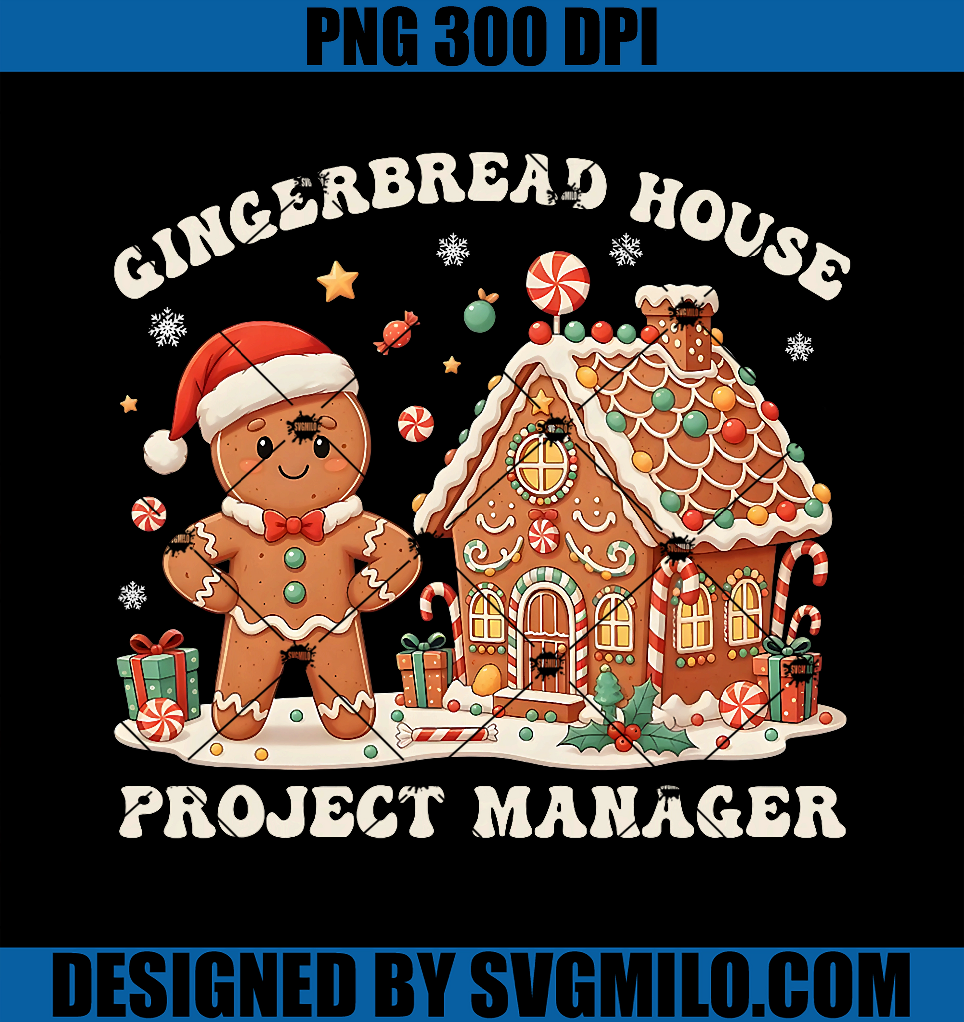 Gingerbread House Project Manager PNG, Cookie Baking Christmas PNG