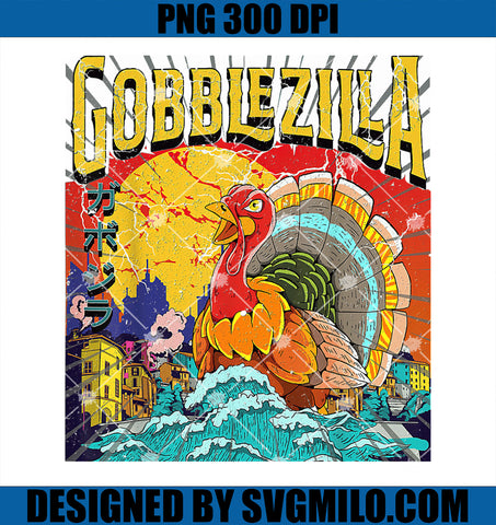 Gobblezilla Turkey Day Thanksgiving PNG