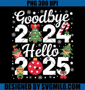 Goodbye 2024 Hello 2025 PNG, Party Family Happy New Year 2025 PNG