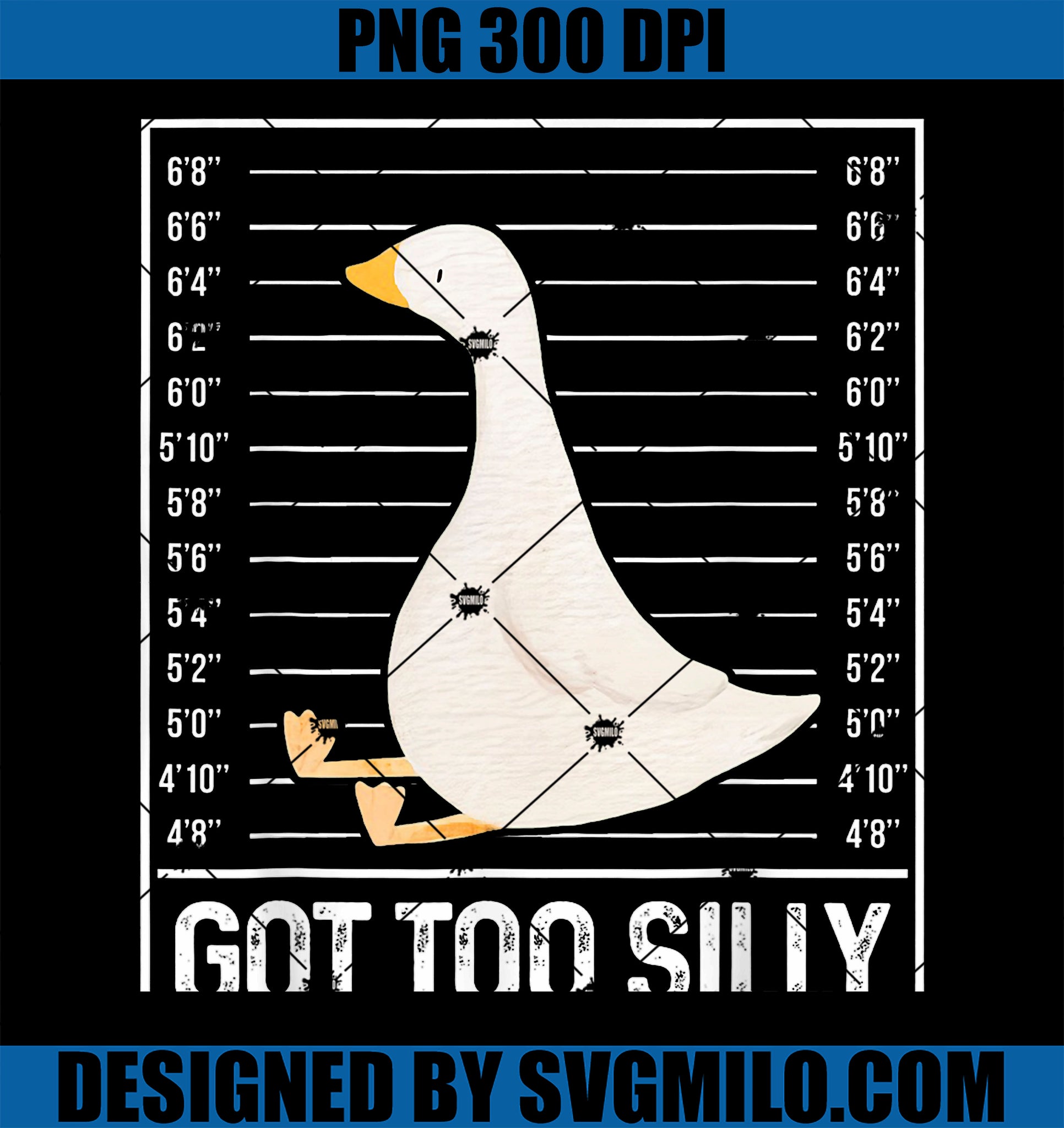 Goose Got Too Silly PNG, Funny Silly Goose Mugshot Meme PNG