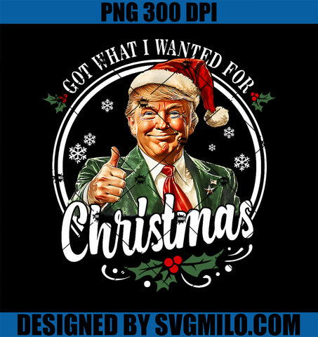 Got What I Wanted For Christmas PNG, Trump Xmas Pajamas 2024 PNG