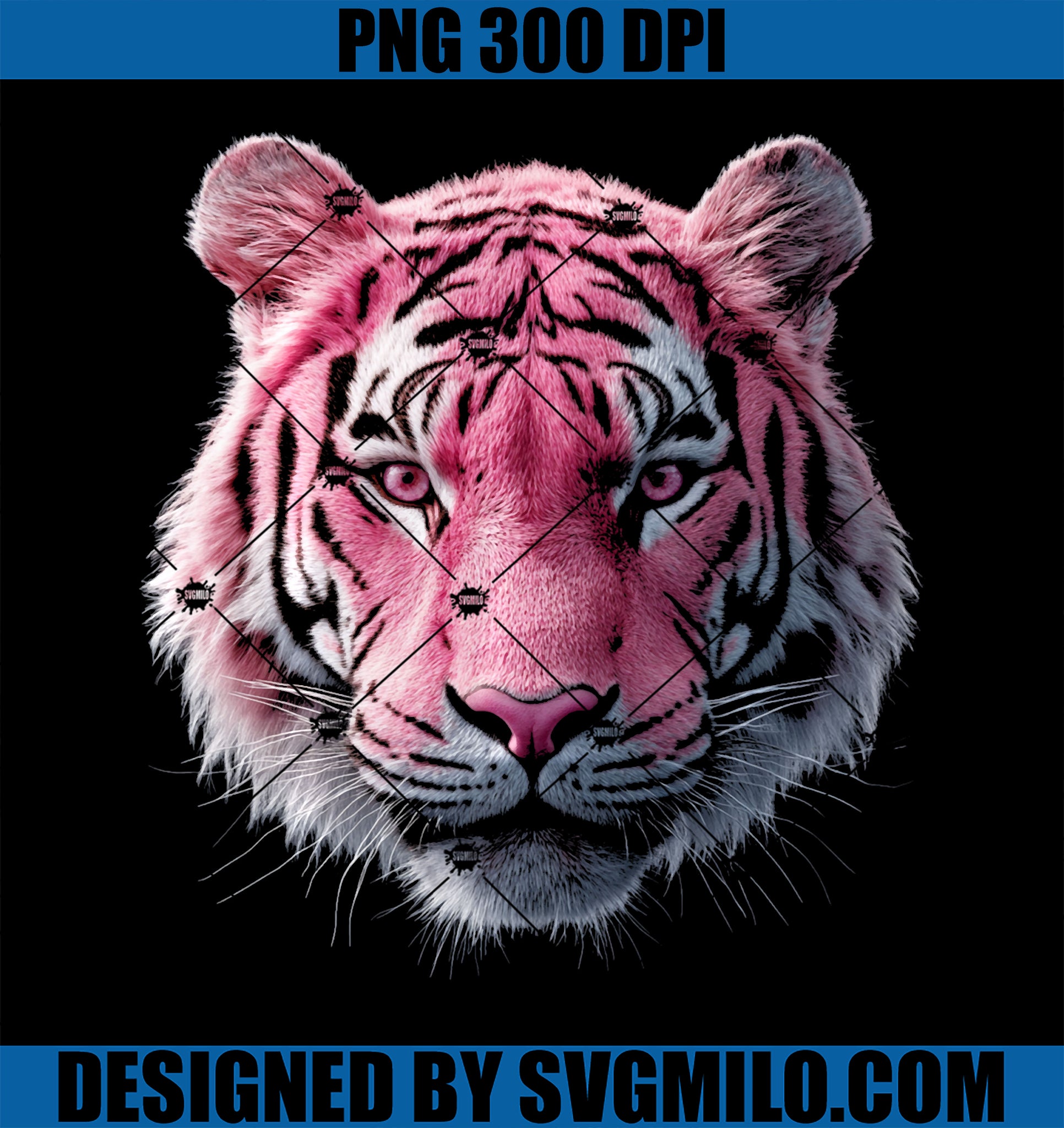 Pink Tiger Vector Graphic PNG, Tiger Pink PNG
