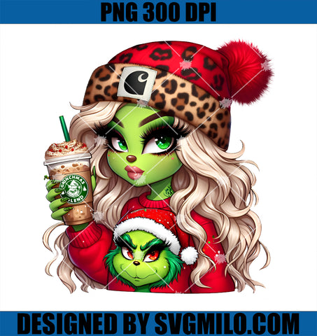 Grinchmas PNG, Santa Grinch Coffe PNG