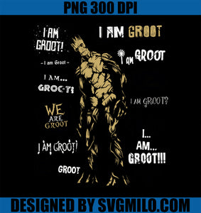 Groot Famous Quotes PNG, I Am Groot PNG, We Are Groot PNG