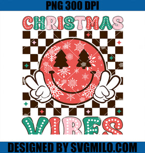 Groovy Christmas Vibes Happy Smile Face Xmas Holiday PNG