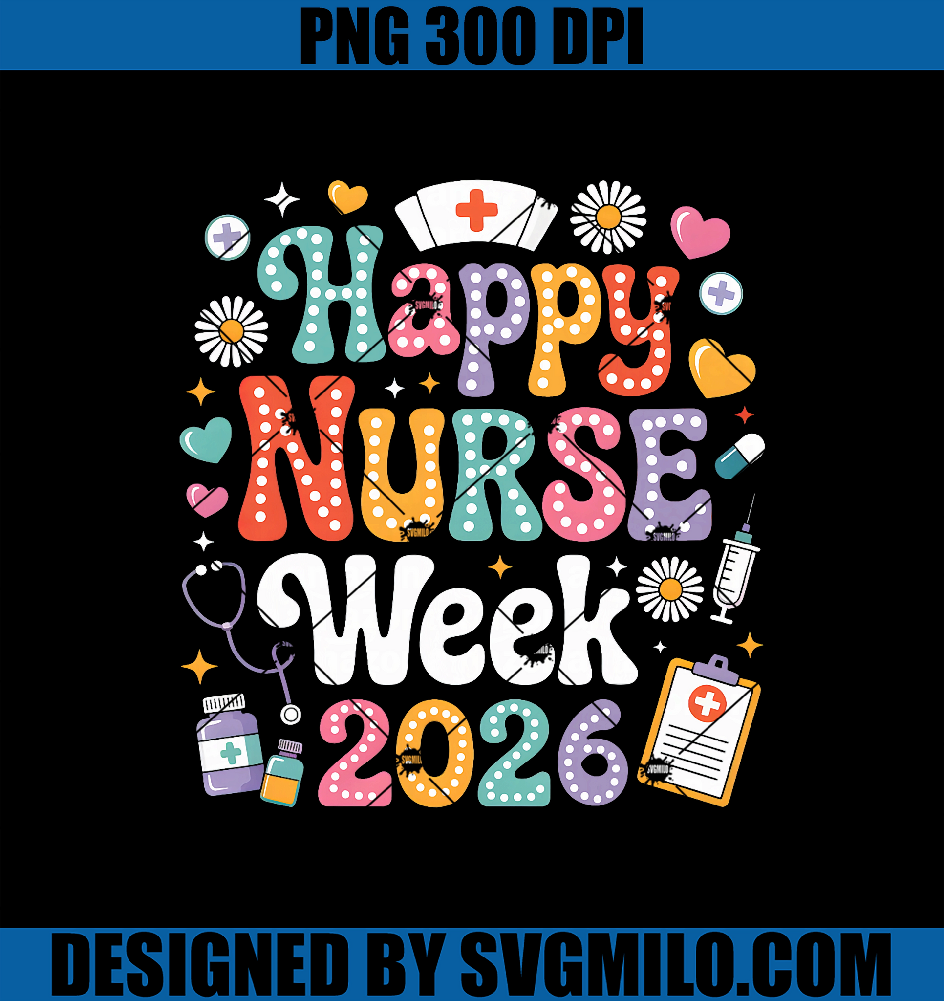 Groovy Nurse Appreciation Week 2026 PNG, National Nurse Week 2026 PNG