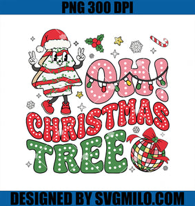 Groovy Oh Christmas Tree Cakes Funny Xmas Cake Lovers PNG