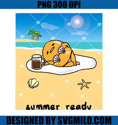 Gudetama Summer Ready PNG, Body Tee PNG