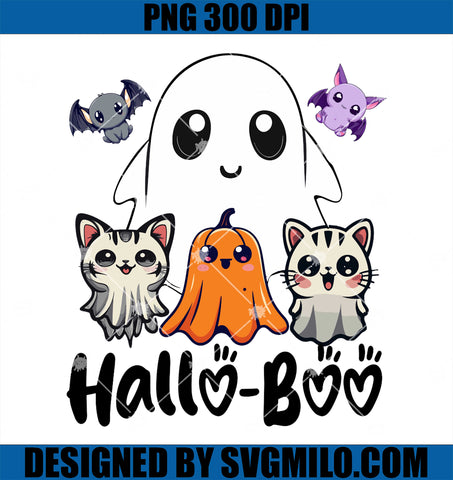 Hallo-Boo For Halloween PNG, Cat Lovers Hallows Eve PNG