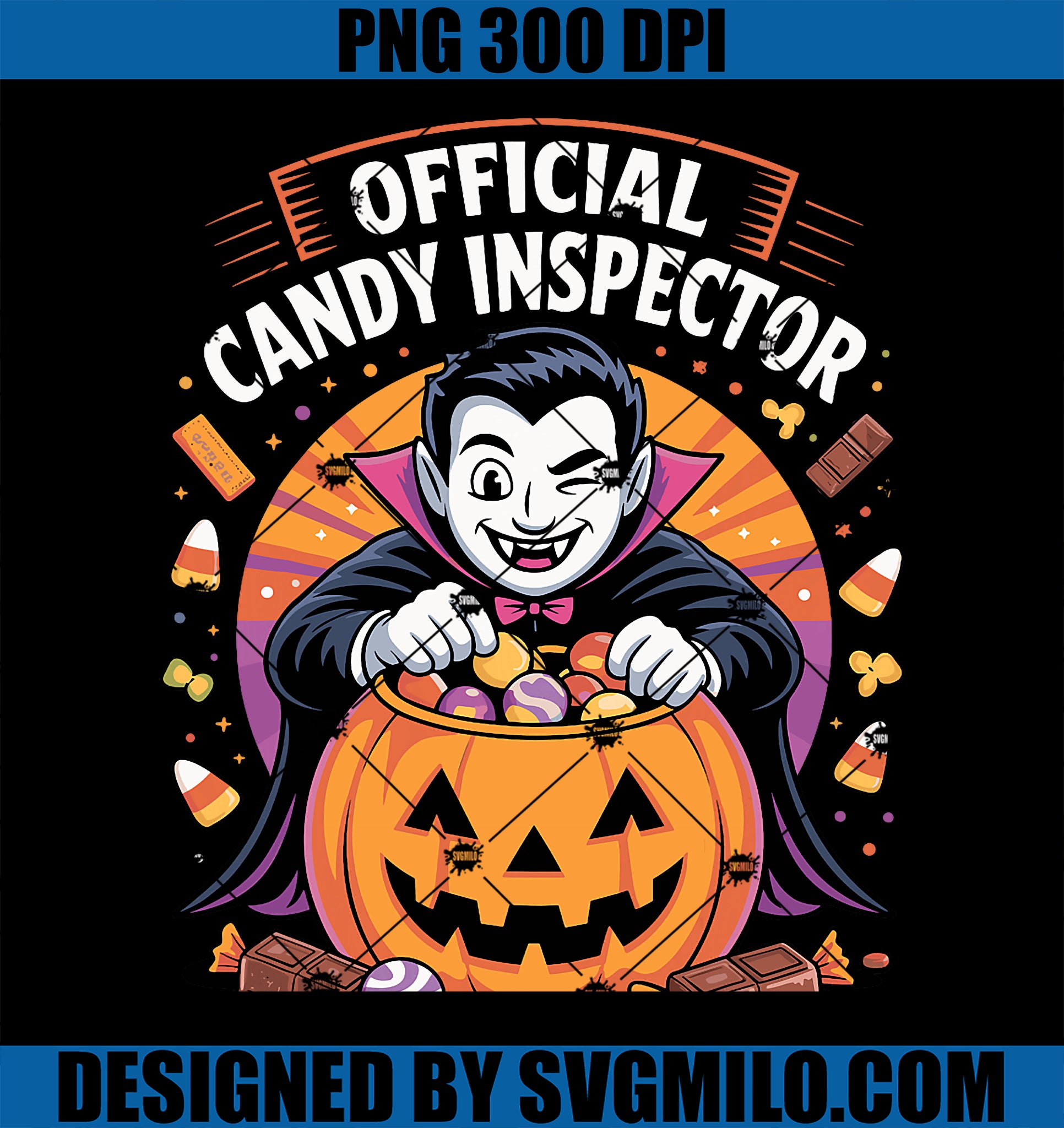 Halloween Candy Inspector PNG, Vampire Trick Treat PNG