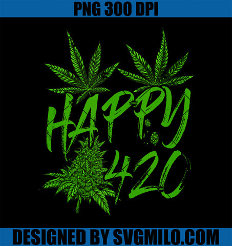 Happy 420 Day Cannabis Weed Marijuana Leaf PNG