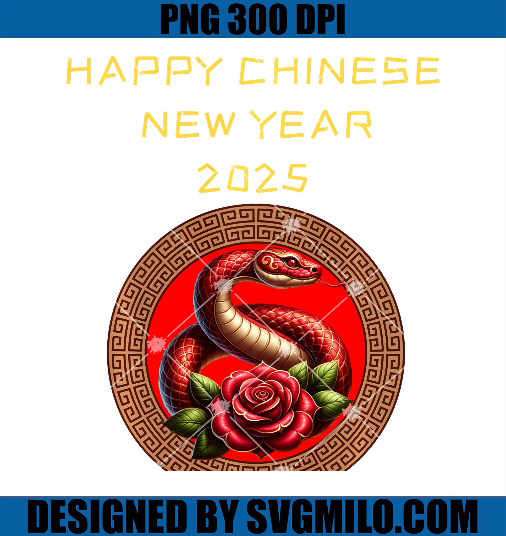 Happy Chinese New Year 2025 Year of the Snake PNG