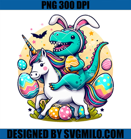 Happy Easter 2024 PNG, Cute Dinosaur and Easter Eggs PNG