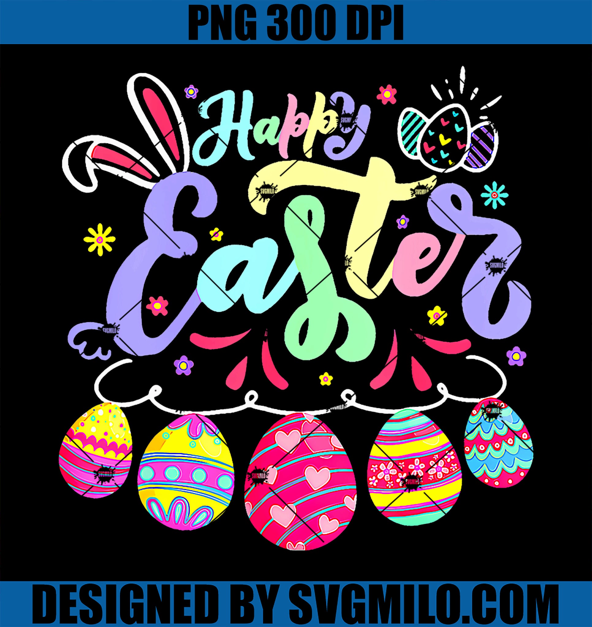 Happy Easter Bunny Rabbit Face PNG, Funny Easter Day PNG