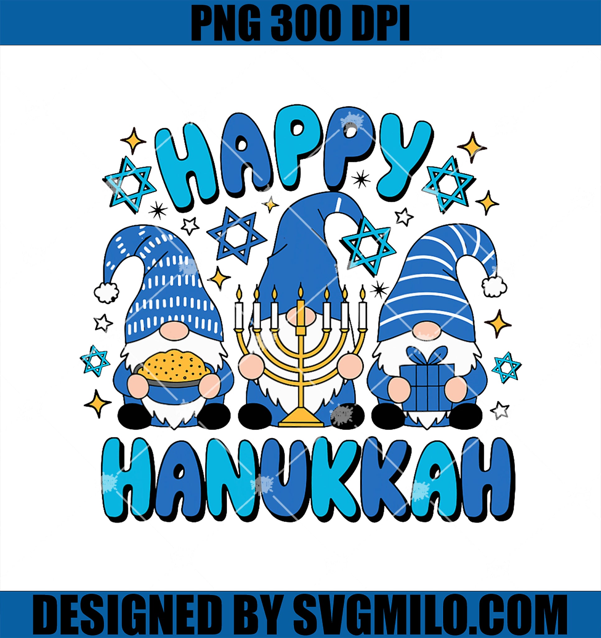 Happy Hanukkah Gnomes Chanukah Jewish Holiday PNG