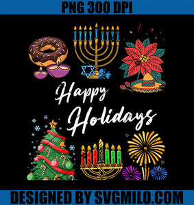 Happy Holidays Hanukkah Feliz Navidad Christmas Kwanzaa PNG