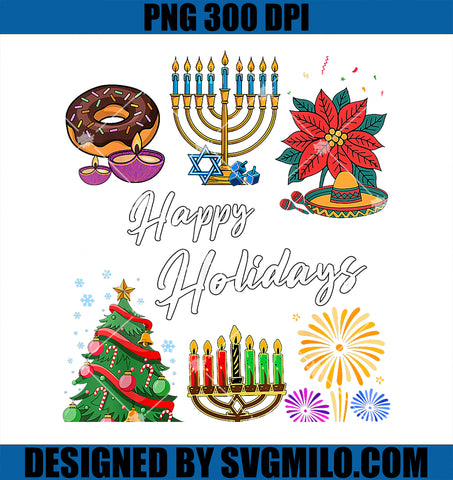 Happy Holidays Hanukkah Feliz Navidad Christmas Kwanzaa PNG