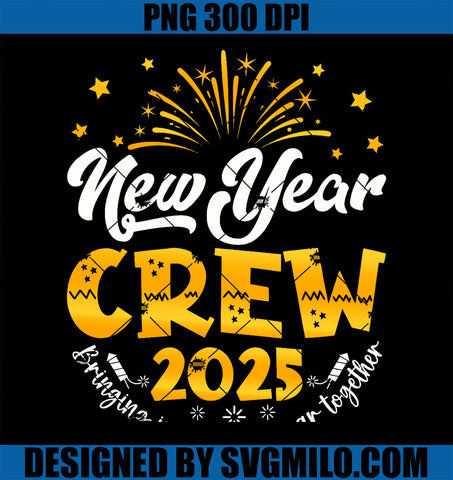 Happy New Year Crew 2025 PNG, New Years Eve Party PNG