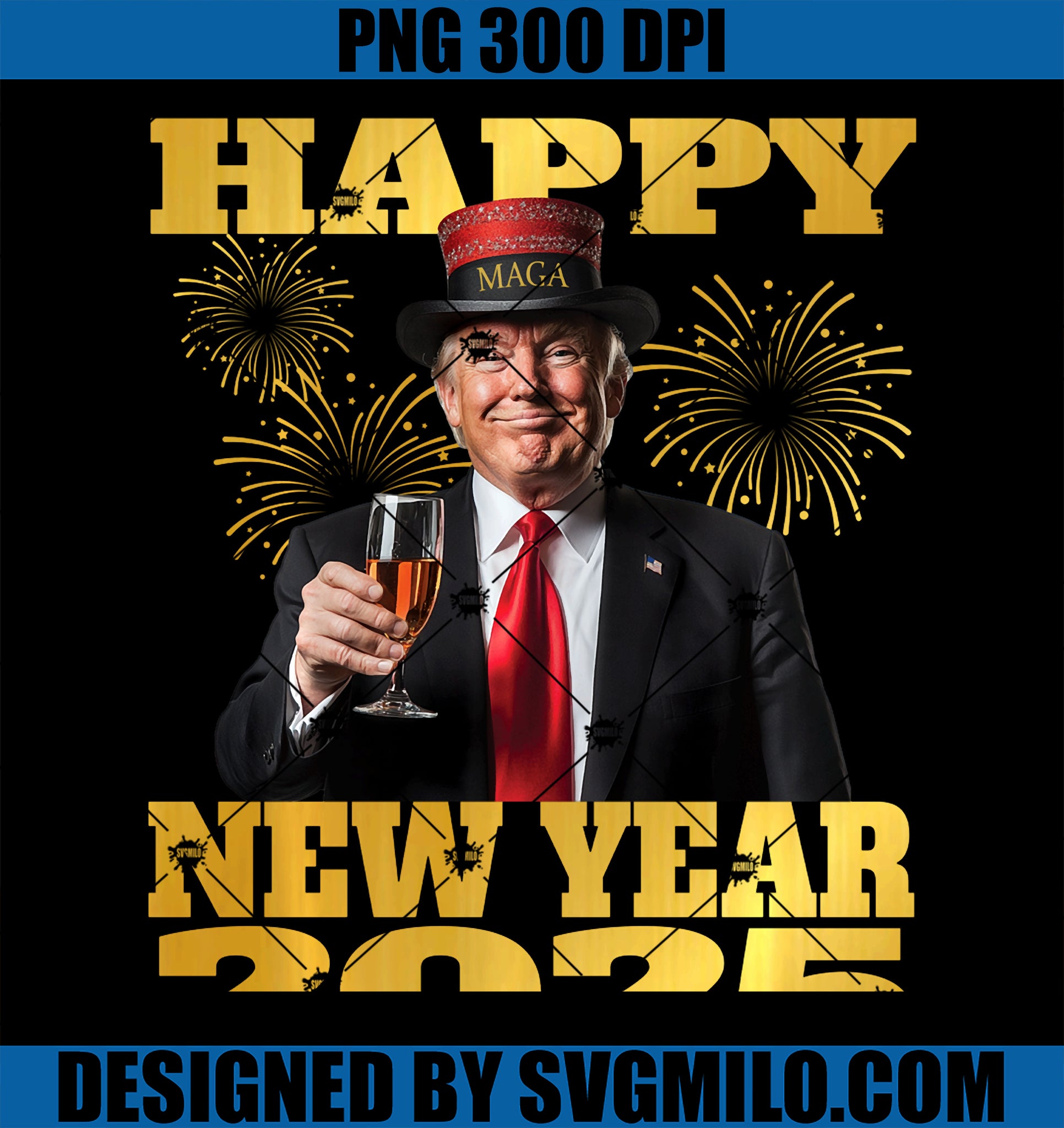 Happy New Year Party 2025 Trump Inauguration Day 2025 PNG