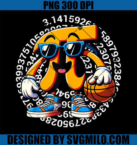Happy Pi Day Basketball Players PNG, Pi Symbol Math Lovers 3.14 PNG