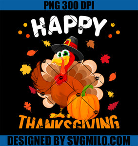 Happy Thanksgiving Turkey Day Autumn Fall Family PNG