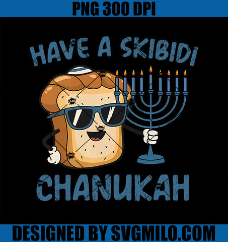 Have a Skibidi Hanukkah Chanukah Menorah Bruh PNG