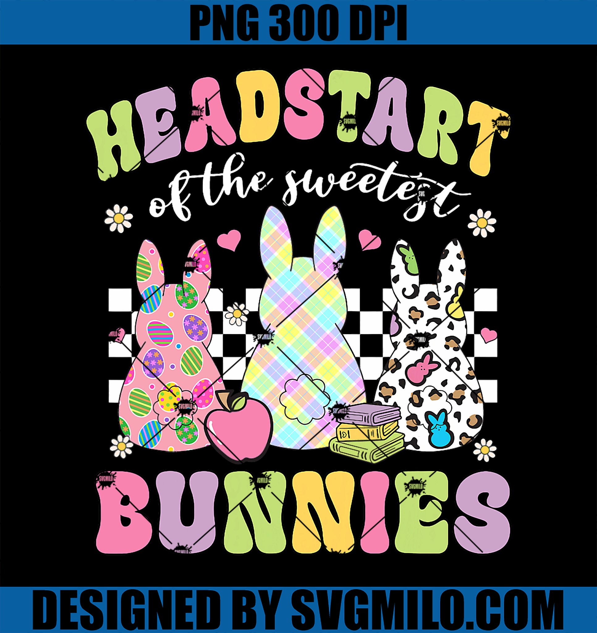 Headstart Of The Sweetest Bunnies Leopard PNG, Bunny Funny Easter PNG
