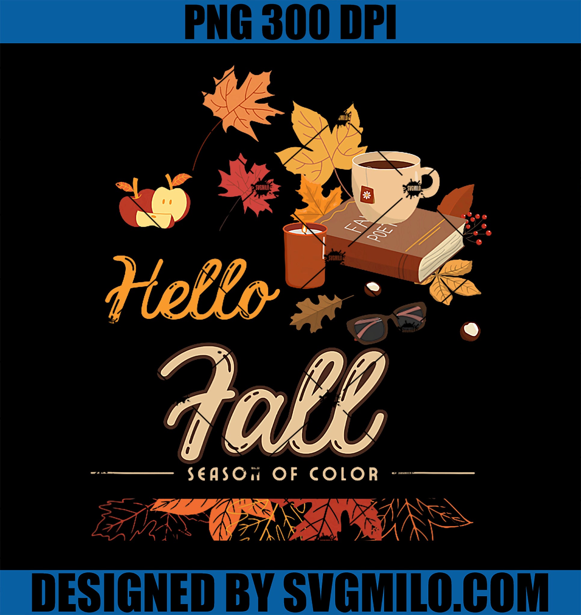 Hello Fall PNG, Season Of Color PNG