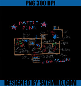 Home Alone Christmas Kevin’s Battle Plan Drawing PNG