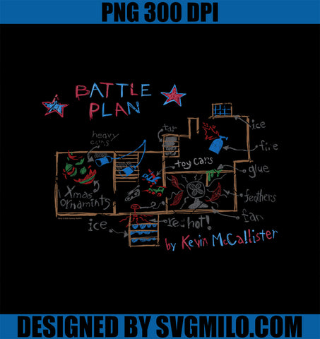 Home Alone Christmas Kevin’s Battle Plan Drawing PNG