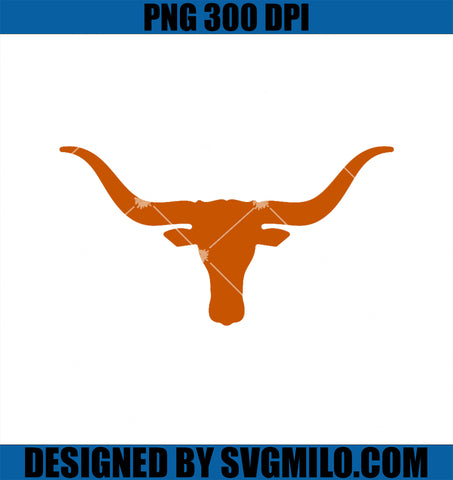 Hook_em Horns Bull from Tex and Burnt orange PNG