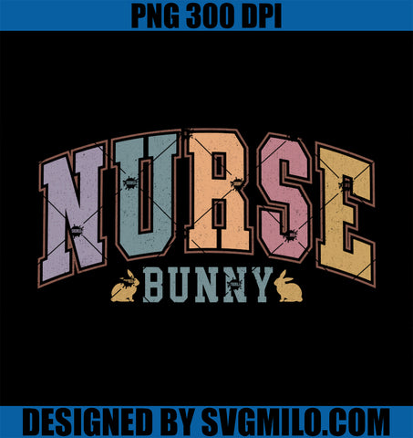 Hoppy l&d NICU ICU PICU Cardiac Nurse Easter Bunny Varsity PNG