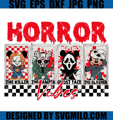 Horror Vibes SVG, Horror Movie Characters SVG, Mickey Horror Movie Storyboard SVG