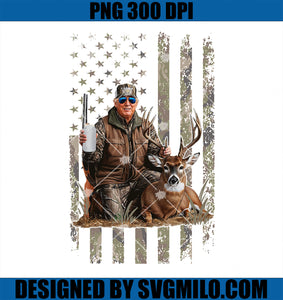 Hunting Trump Camouflage USA Flag Deer Hunting Season MAGA PNG