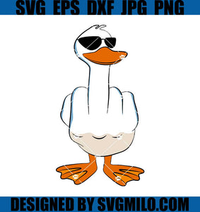 I Don_t Give A Duck SVG, Funny Middle Finger Offensive Rude Duck SVG