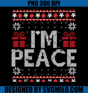 I Come In Peace PNG, I_m Peace Matching Ugly Christmas PNG