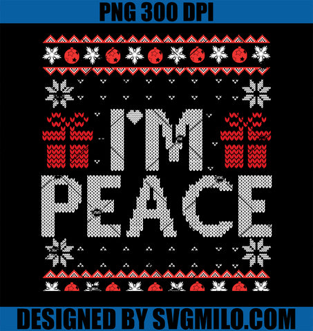 I Come In Peace PNG, I_m Peace Matching Ugly Christmas PNG