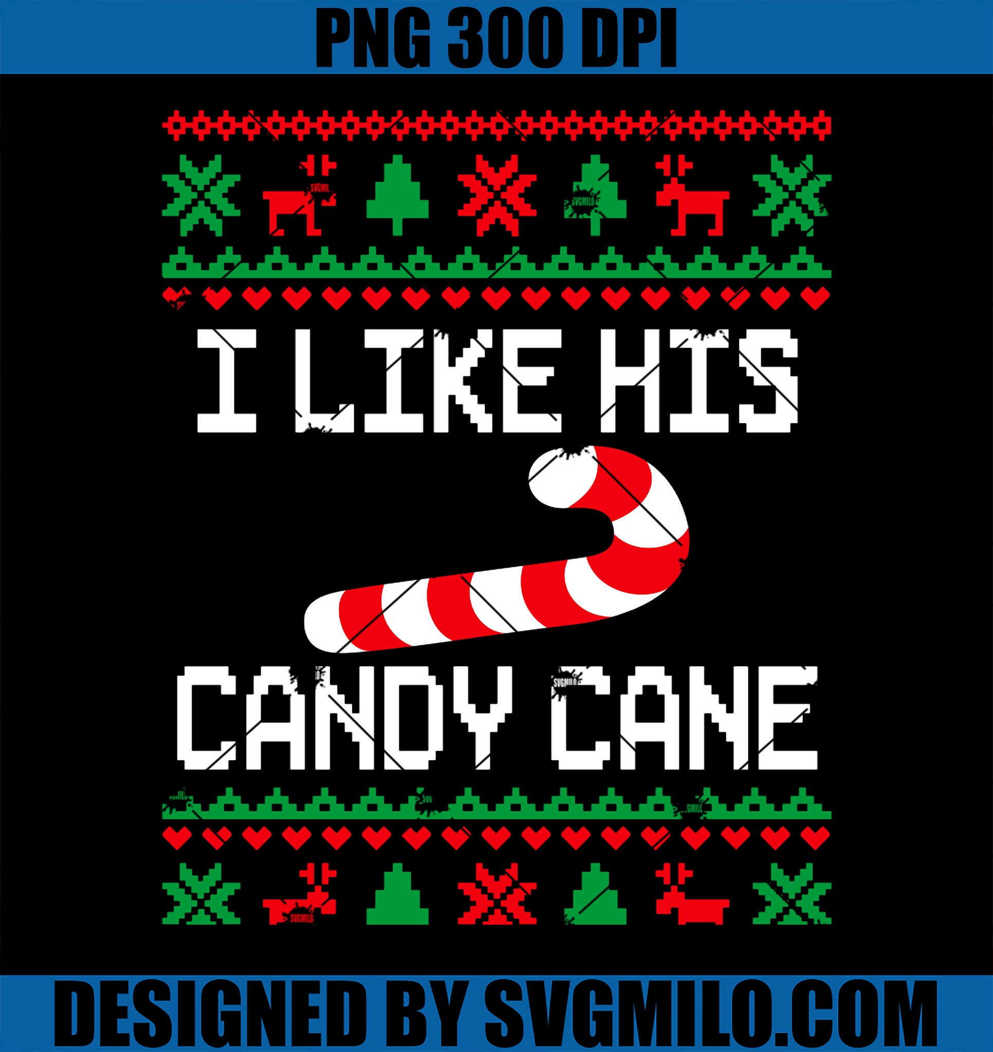 I Like His Candy Cane PNG, Funny Couples Ugly Christmas PNG