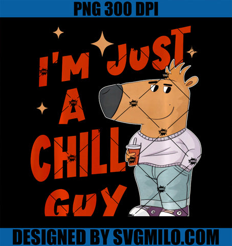 I_m Just A Chill Guy, Dog Meme Cartoon, Funny Chilling PNG