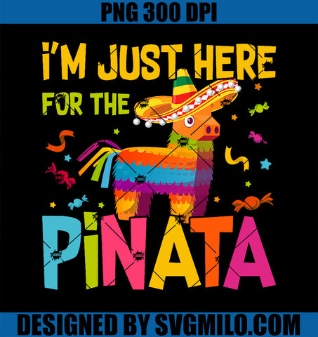 I_m Just Here For The Pinata Funny Mexican Party PNG