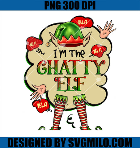 I_m The Chatty Elf Christmas Matching Family Xmas PNG