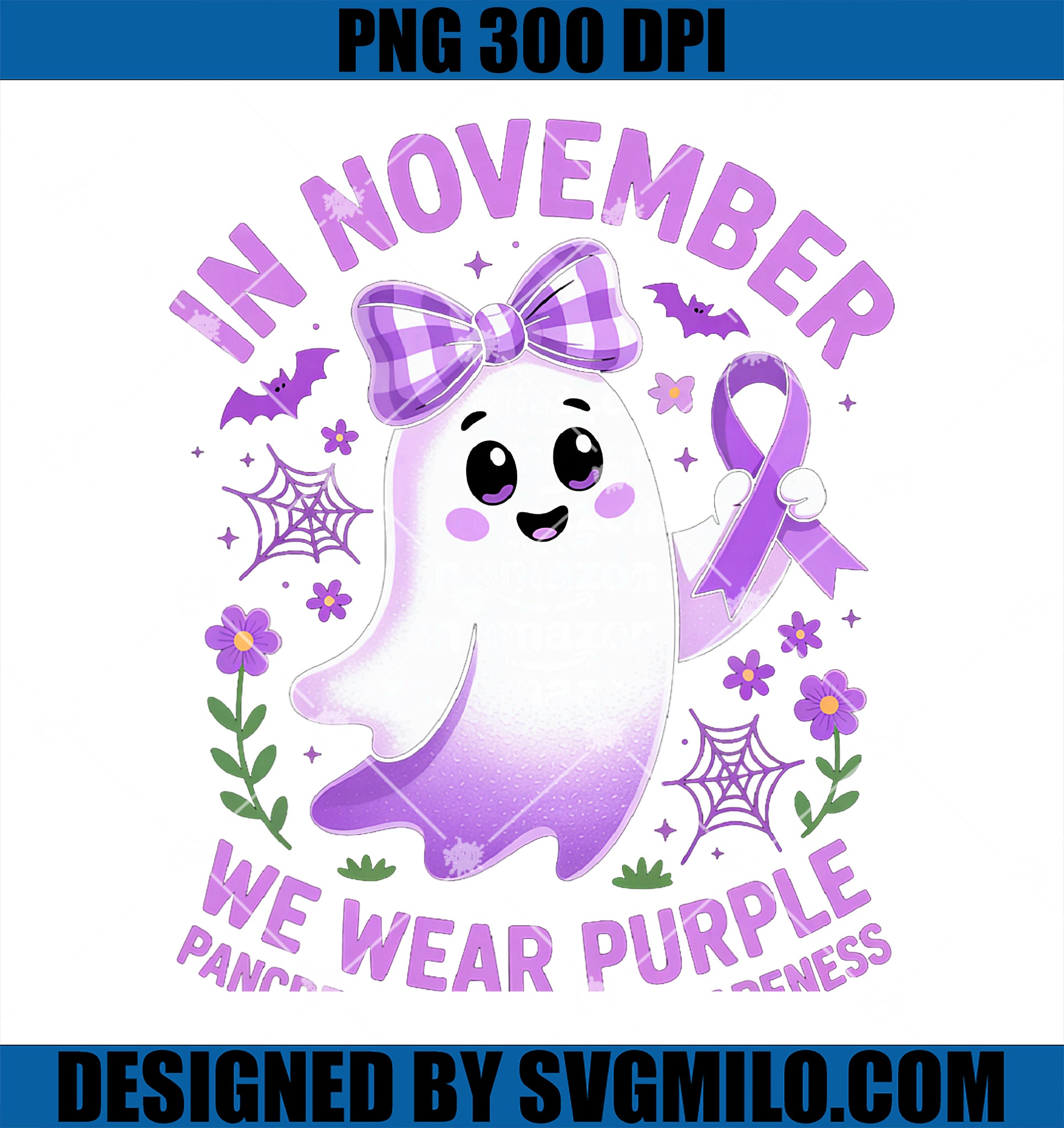 In November PNG, We Wear Purple Pancreatic Cancer Awareness PNG