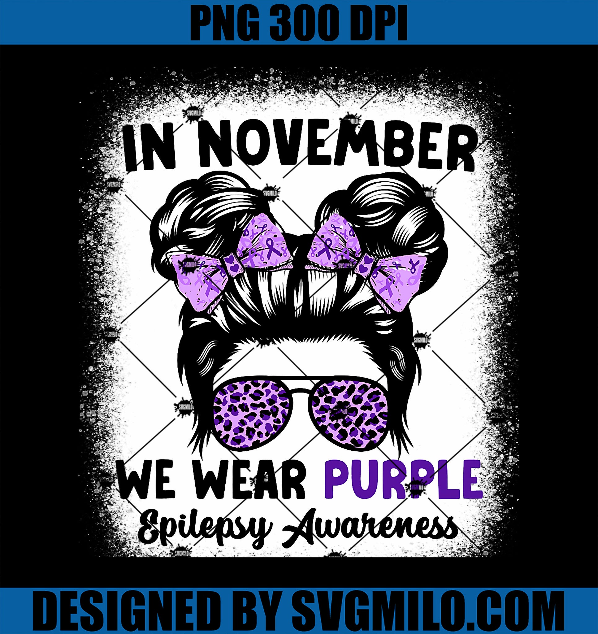 In November We Wear Purple Epilepsy Awareness PNG