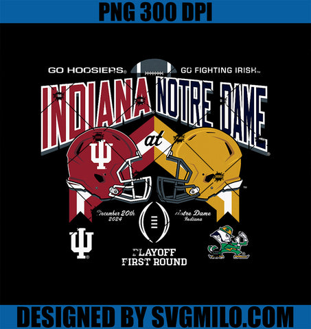 Indiana Hoosiers at Notre Dame Fighting Irish CFP 2024-2025 PNG